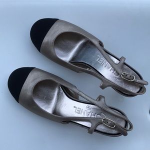 Chanel mid-heel sling backs